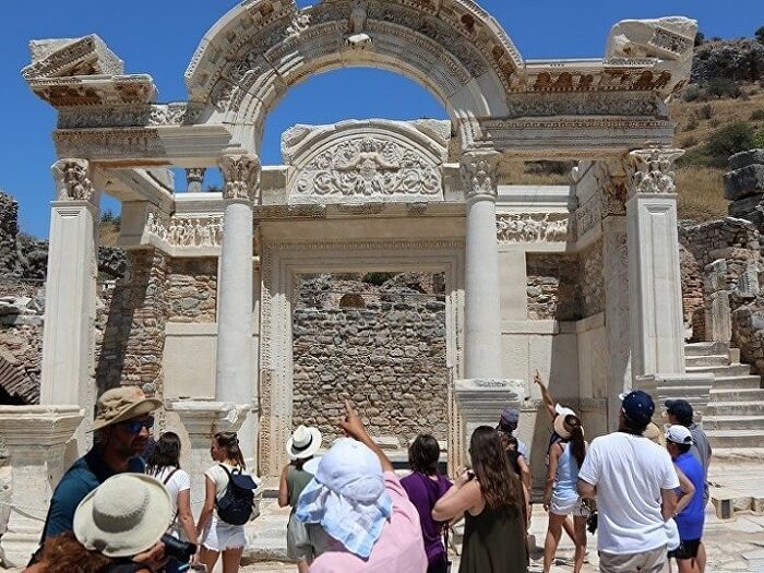 Первые туристы в Турции